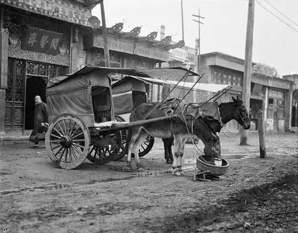 ↓↓ . 1917年,四川遂宁县,水果摊.↓↓ . 天津,马车.↓↓ .