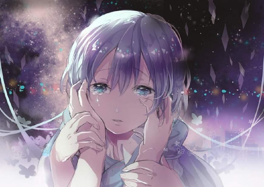 流泪少女动漫壁纸,你能为她拂去眼泪吗?最后一张初音让人心疼