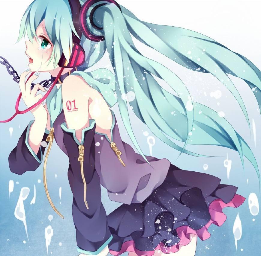 最后为大家奉上一张哭泣的初音,据说最后一张流泪的初音未来是最能